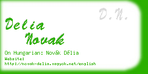 delia novak business card