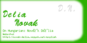 delia novak business card